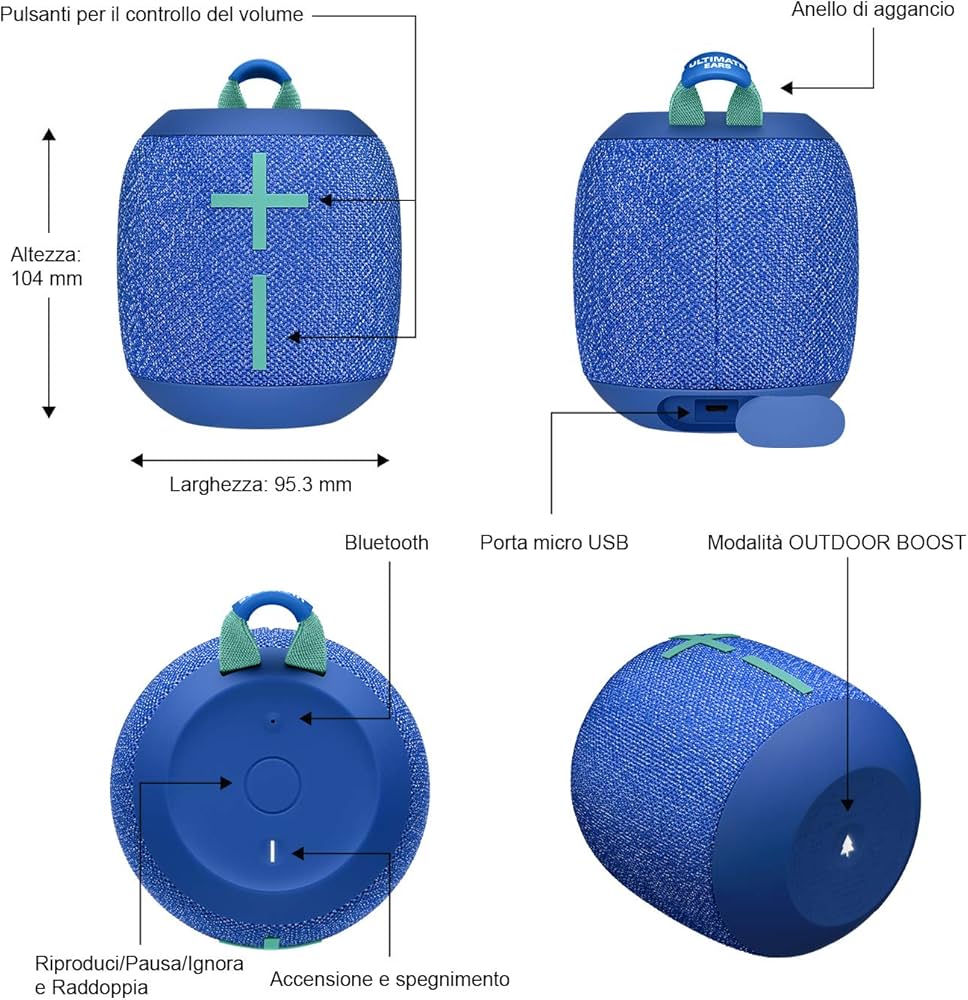Ultimate Ears Wonderboom 2 Altoparlanti Bluetooth Wireless