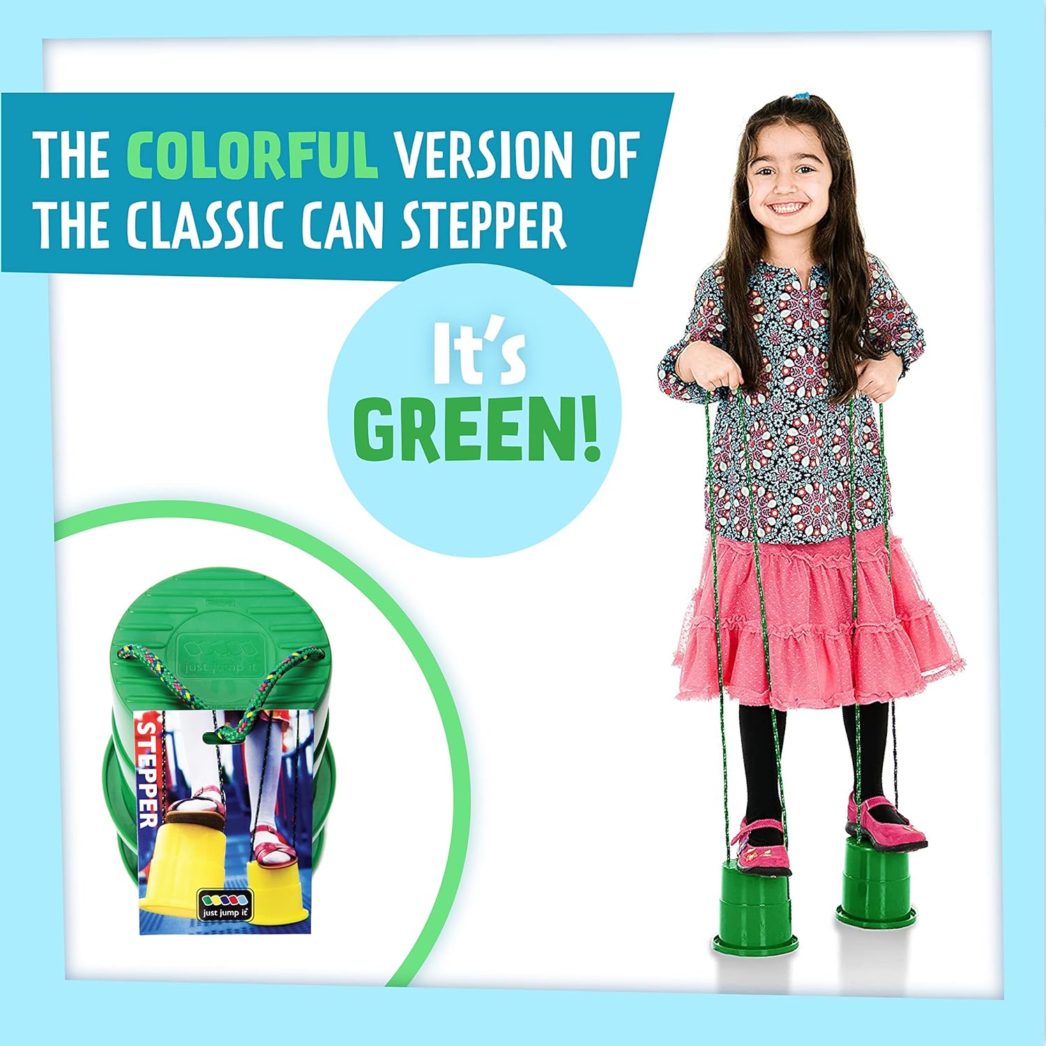 Just Jump It EZ Can Steppers Kids Stilts, Balance Stepping Stones for Kids, Walking Platform Stilt Sensory Stomper Toy for Children