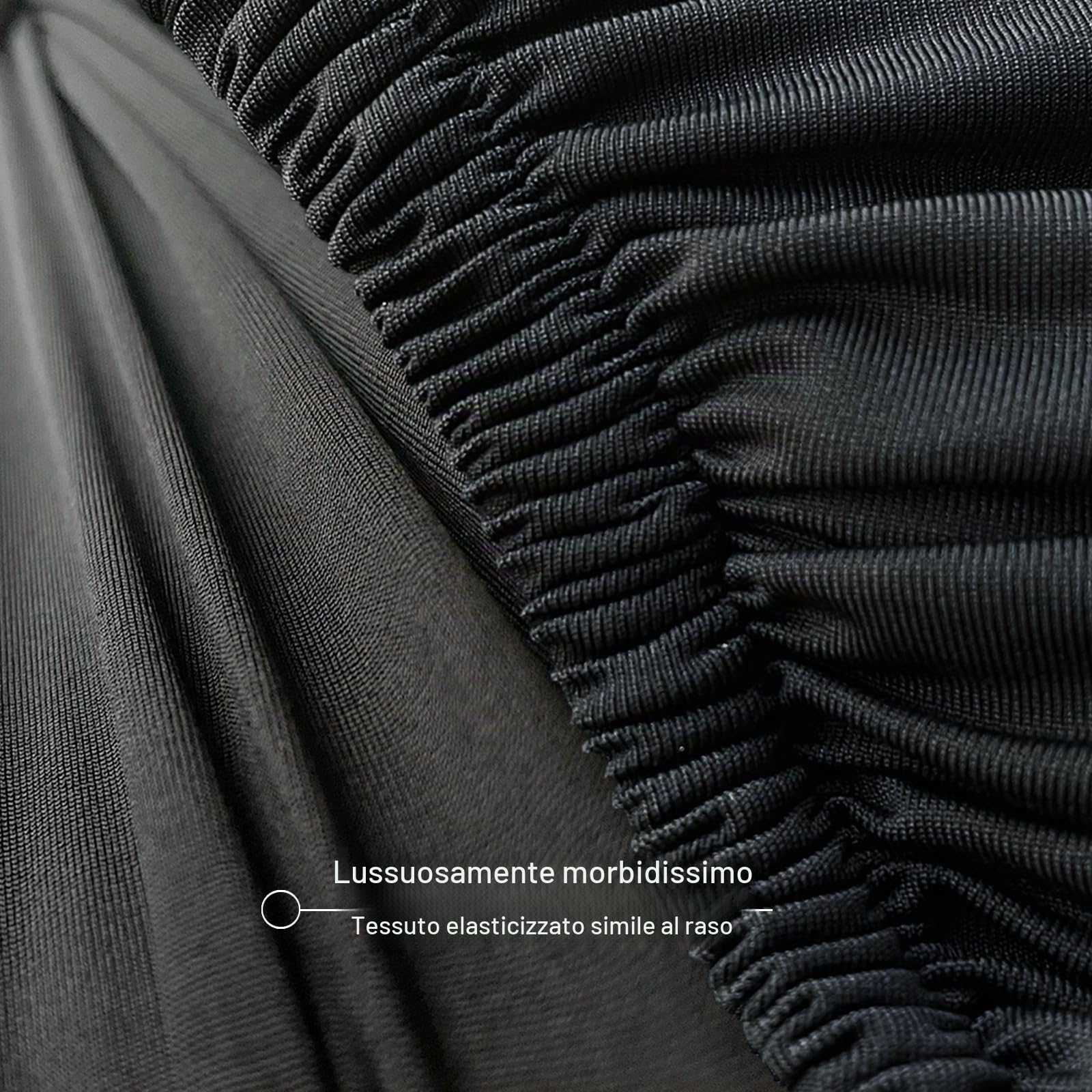 Telo Copriauto da Interno Elasticizzato, Protezione da Sporco e Polvere per Interni di lusso, Fodera Interna morbida, Traspirante, Antipolvere, Coperture Antipolvere Nere per Berline-L