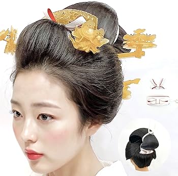 Amazon.co.jp: 自髪 で出来る 花嫁 ウィッグ 日本髪 白無垢 髪