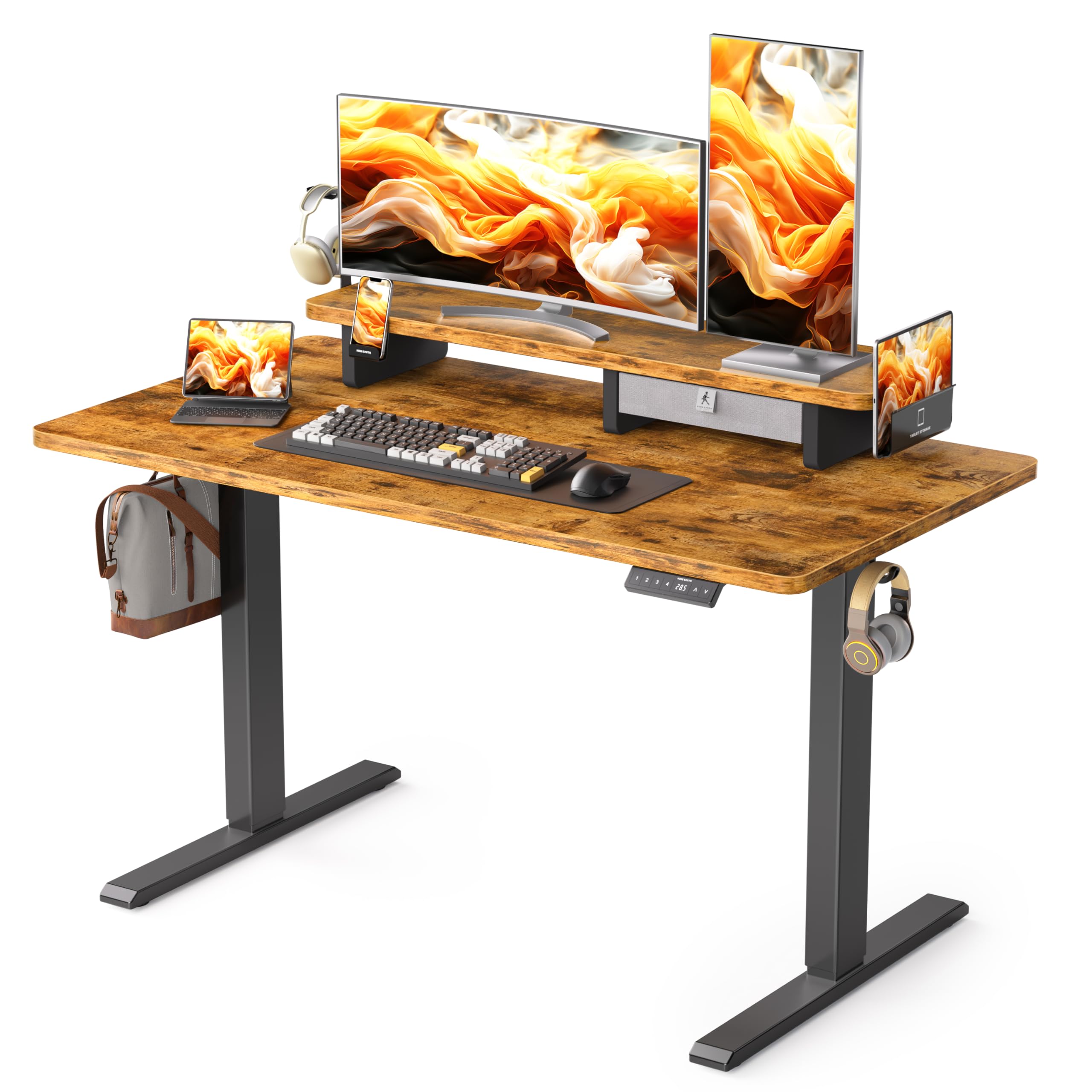 DESKD　EVAPOD WALKINGDESK 48x24 Inches Electric Standing Desk With Drawer