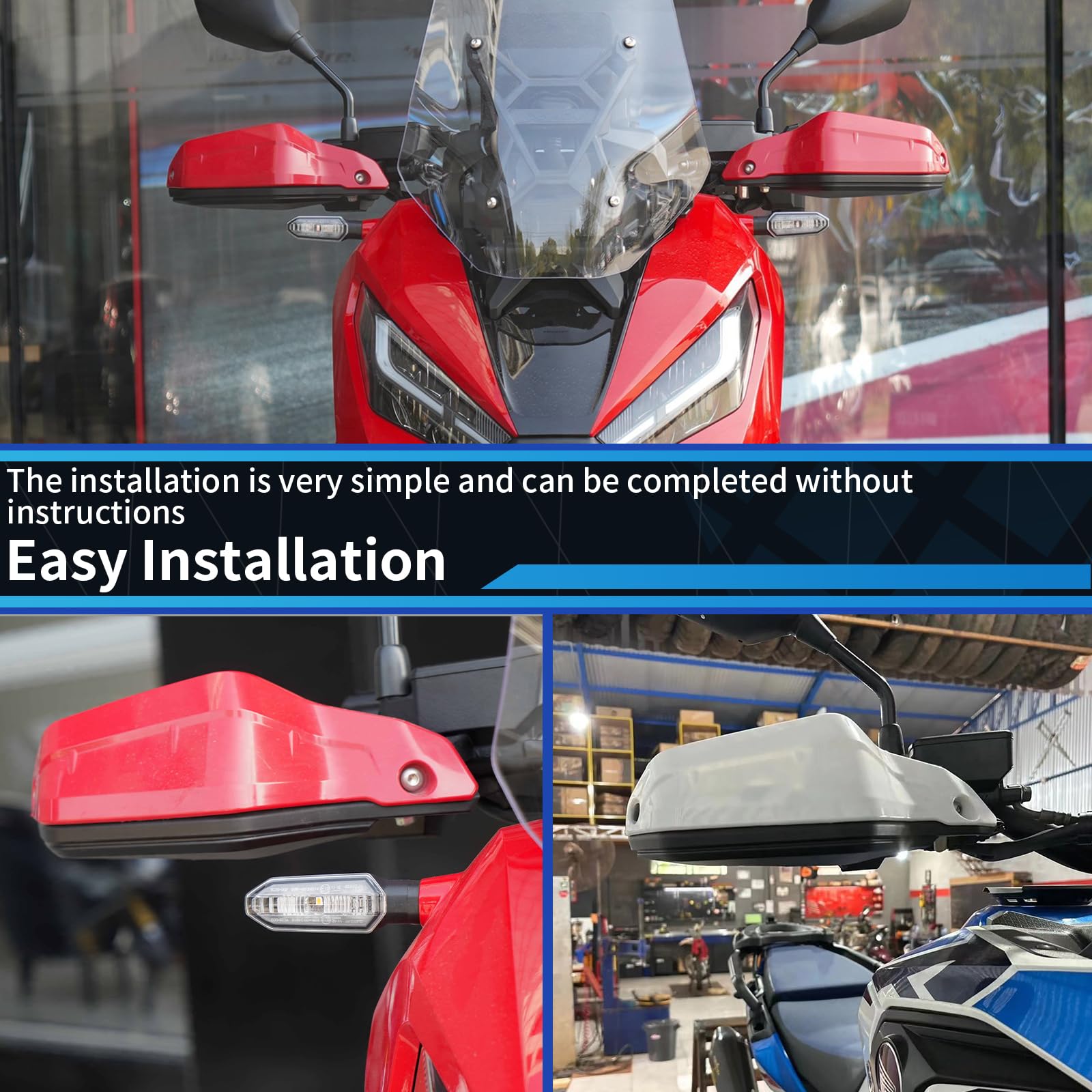 Paramani per moto Paramani in plastica ABS compatibili con Honda X-ADV 750 (2021-2025) XL750 Transalp (2023-2025) CRF1100L Africa Twin/Adv Sports (2020-2025) (Nero)