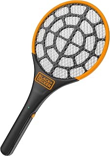 BLACK+DECKER Electric Fly Swatter- Fly Zapper- Tennis Bug Zapper Racket- Battery Powered Zapper- Electric Mosquito Swatter- Handheld Indoor & Outdoor- Non Toxic, Safe for Humans & Pets