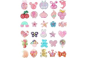 30 Pack Pink Sparkle 3D Croc Charms for Clogs