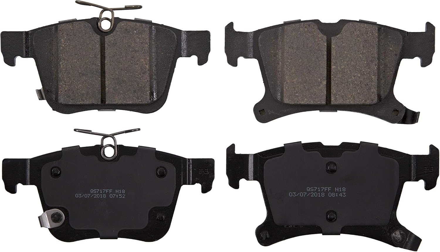 Wagner QS ZD1901 Disc Brake Pad Set, Chamfered Edges for Smooth, Quiet Stops, Fits 2017–2020 Chrysler Pacifica