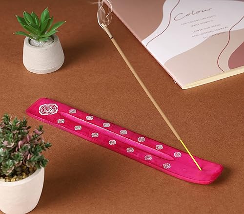 Miniatura 8 de Bless-International - Soporte para incienso tradicional hecho a mano, soporte para barra de incienso de madera, soporte para aromaterapia,