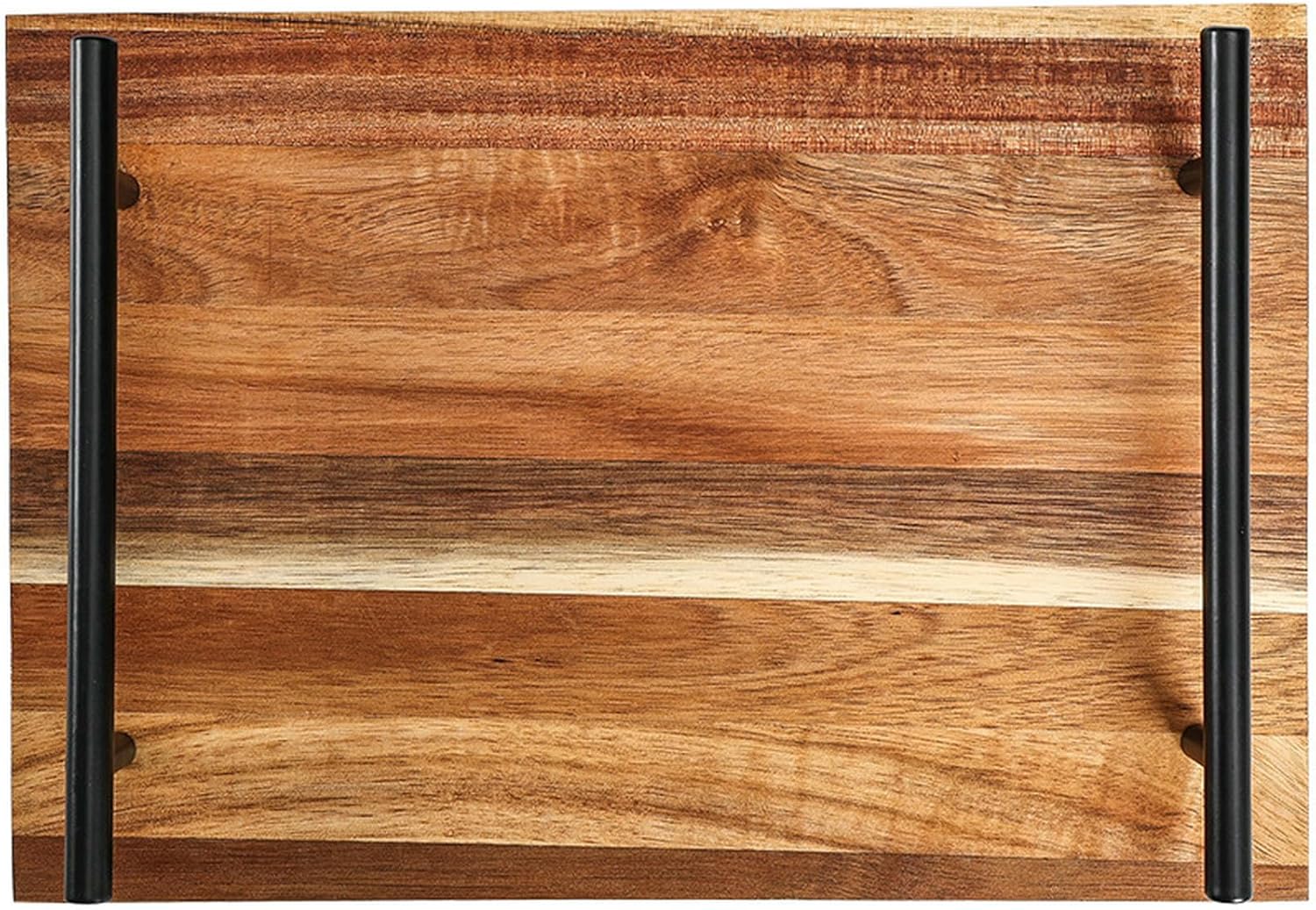 Household creative personality Ear handle exquisite solid color wooden pallet-gold handle-small rectangle