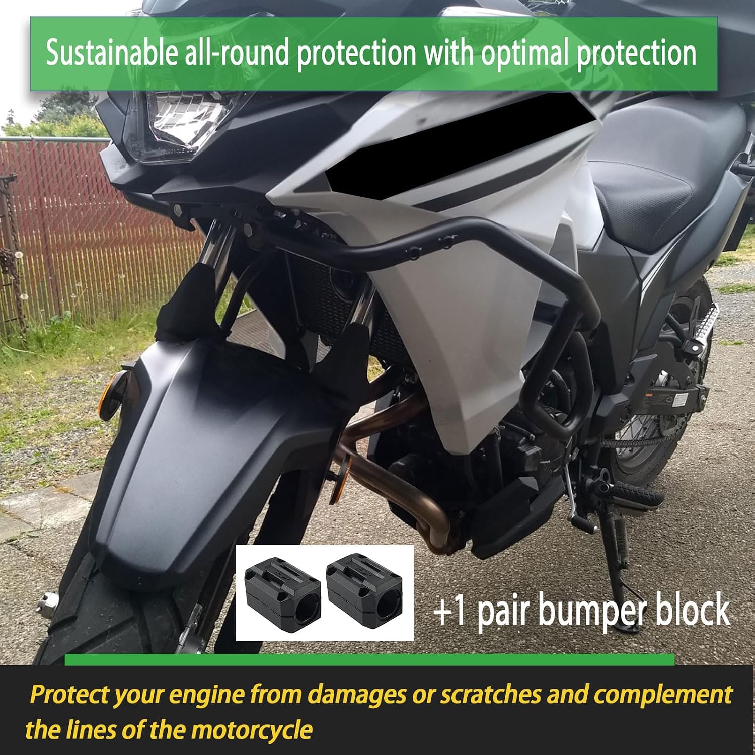 2025 Ve-rsys-X300 Engine Guard Bumper Body Kits Highway Bumper Falling Crash Bar Compatible for Ka&wa&sa&ki Ver-sys-X 300 2017-2025 Frame Protector