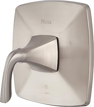 Pfister Bronson Single Handle Shower Faucet Valve Trim Kit Brushed Nickel Finish ADA Compliant Tub and Shower Handle Replacement with Secure Pfit Hub Valve Not Included R891BSK