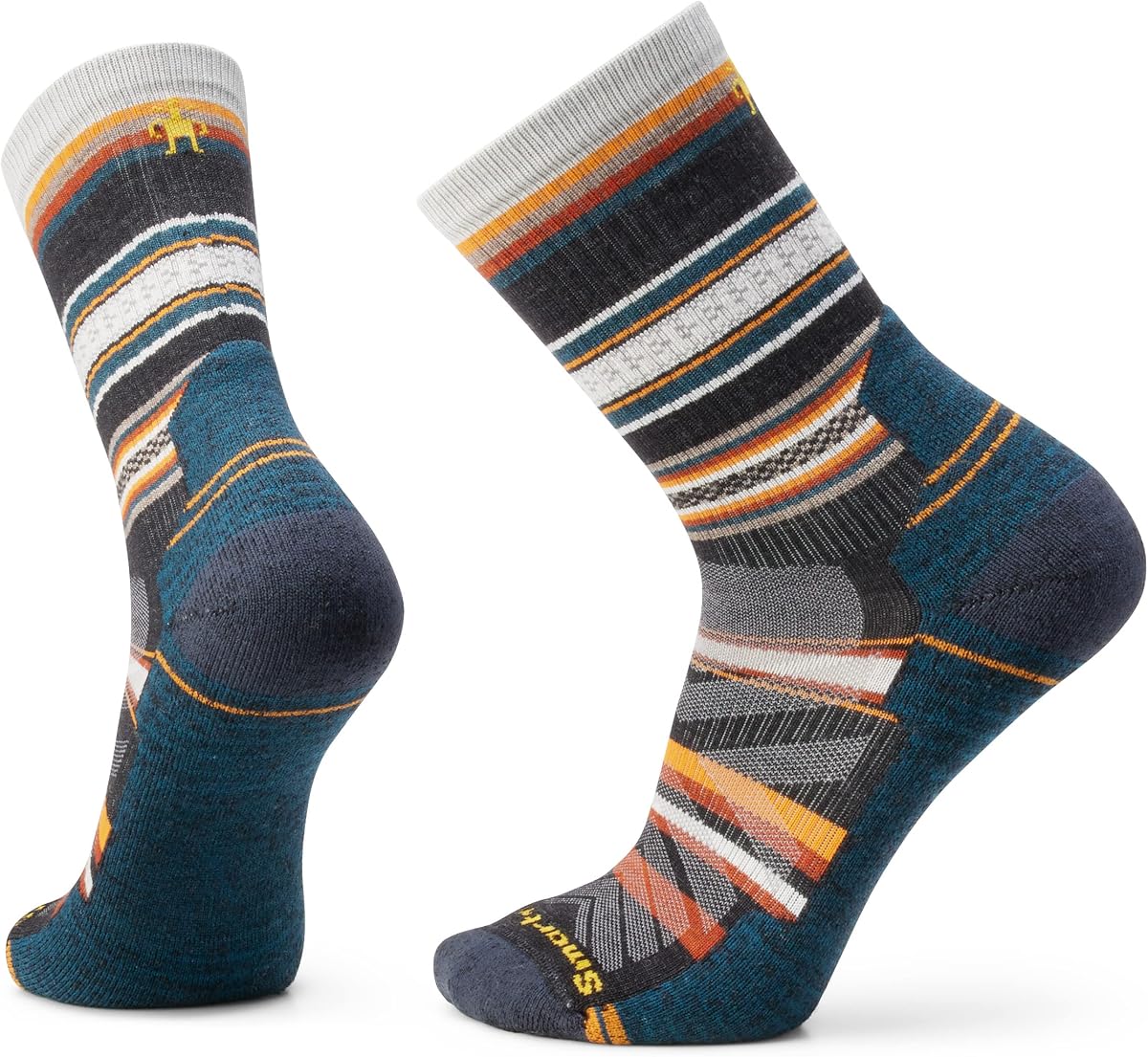 Mens Hike Light Cushion Panorama Crew Socks