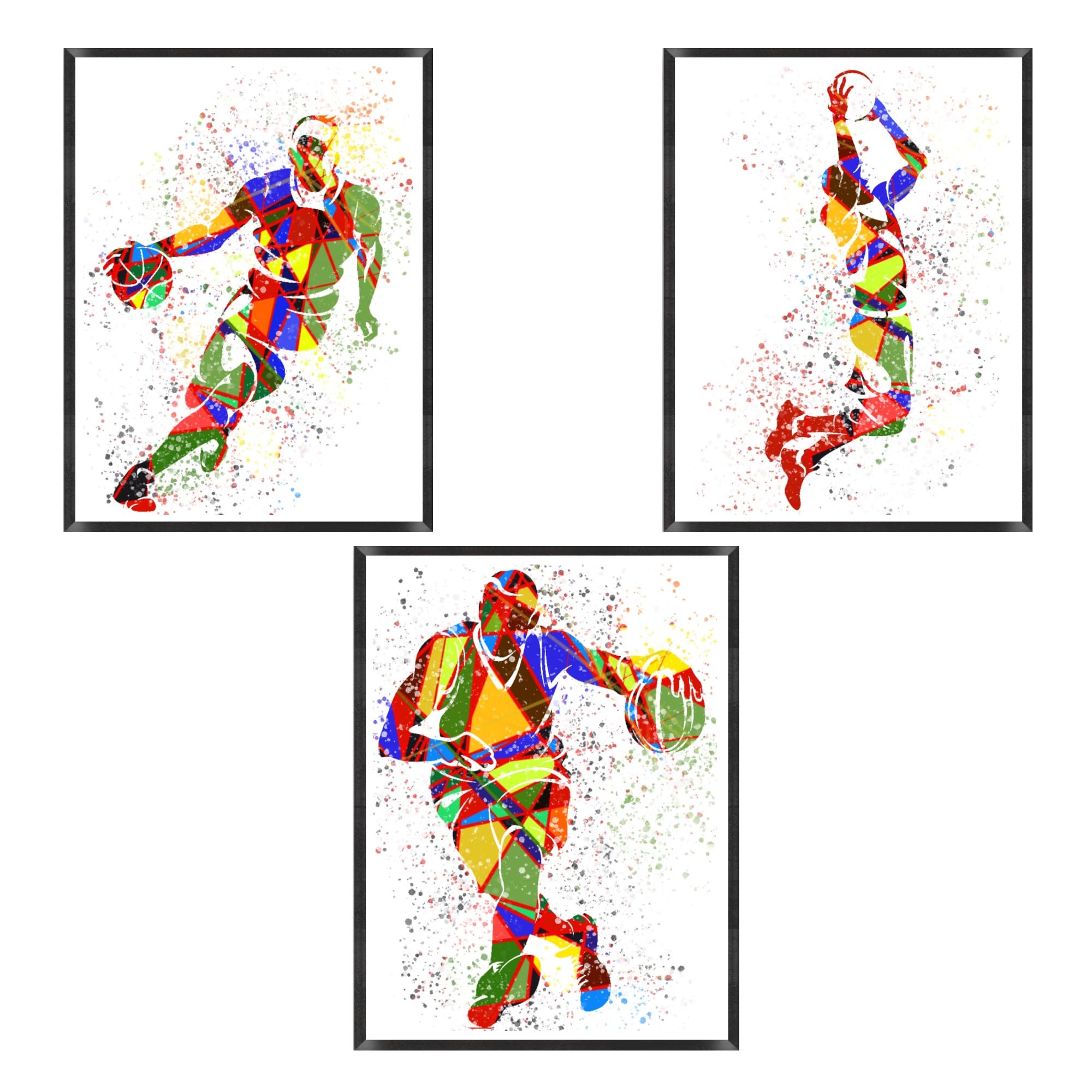 Set of three basketball prints, Multi, A5