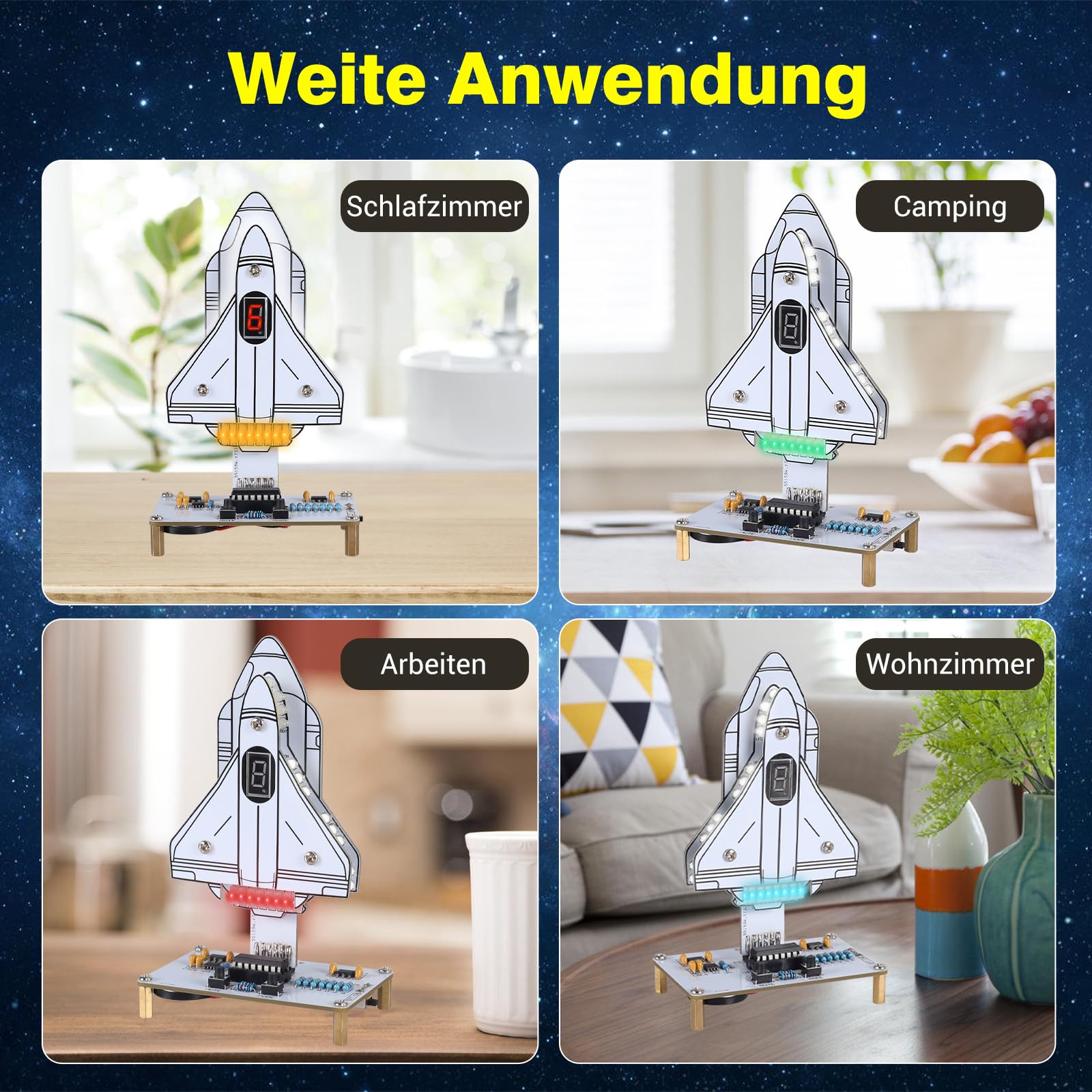 DIY Raketen Lötbausatz Mit Sound & Licht - Elektronik Bausatz Für Erwachsene & Jugendliche