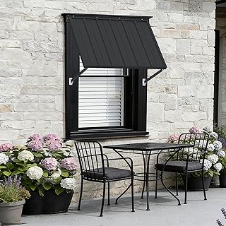Kozyard Adjustable Door Window Awning – 4-Level Tilt, 42