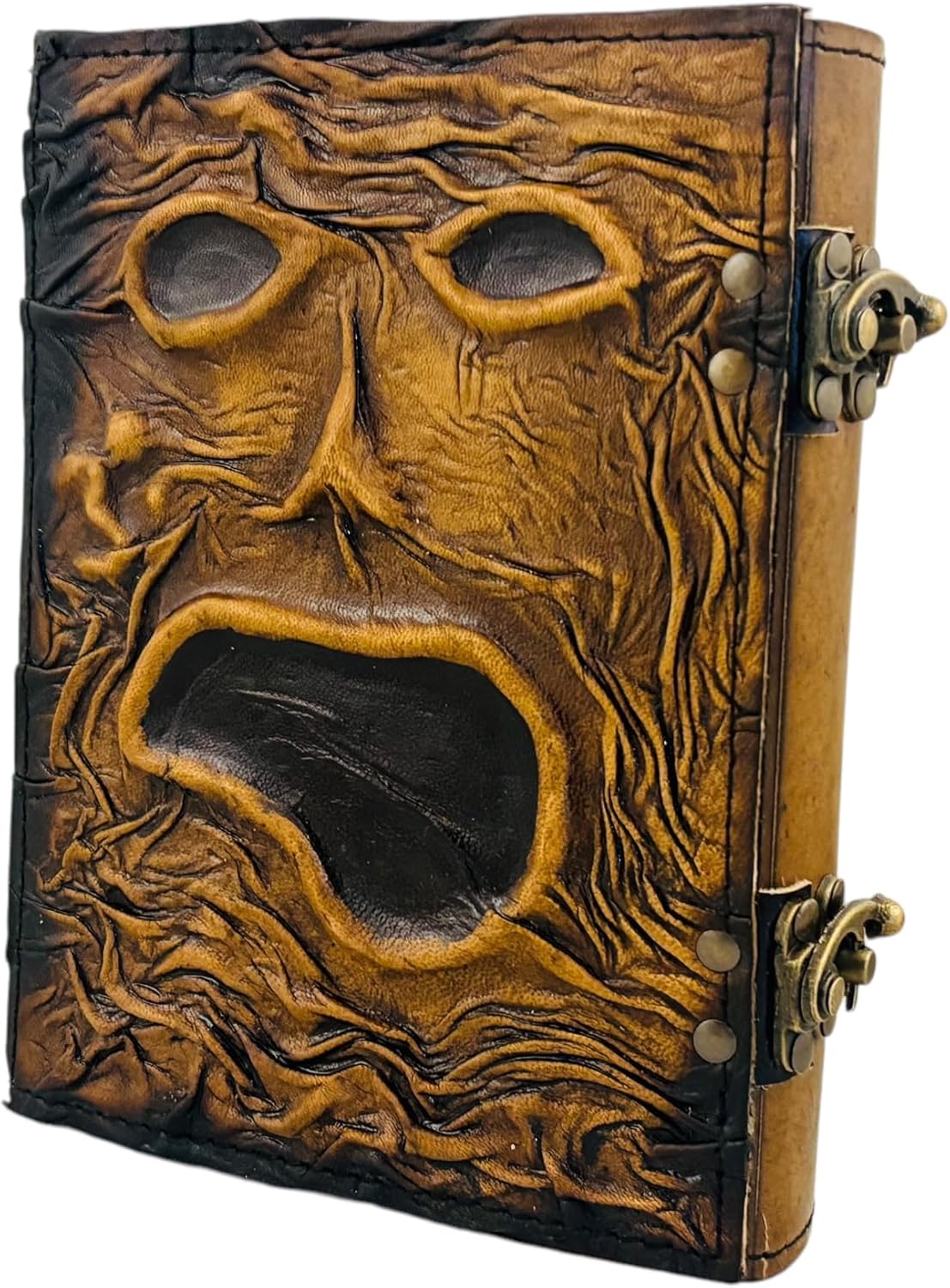 The Necronomicon Evil Dead Dark Magic Book Leather Gothic Journals Demon Summon Witch Horror Movie Prop replica Large Grimoire Witchcraft Book of Shadows Spells Decoration 8X6 in