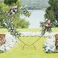 Vista 2 de Soporte redondo para telón de fondo de boda, soporte de arco de corazón de boda, soporte de arco de metal para boda, novia, día de San Valentín