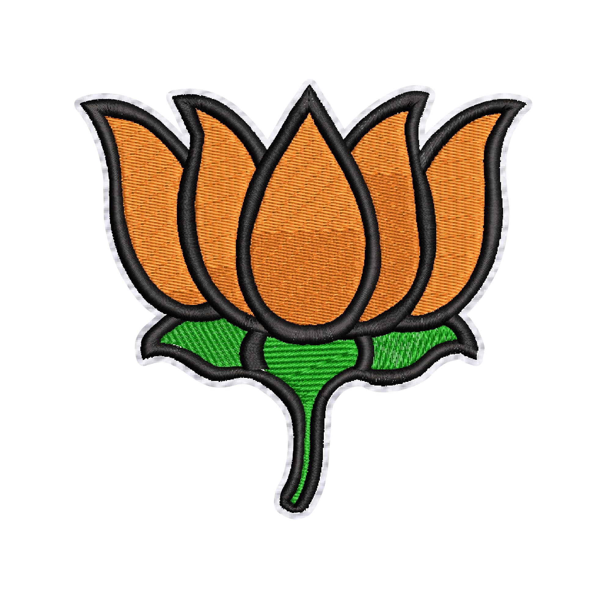 ISEE 360 BJP Party Logo Embroidered Patches for Shirts Cap | Lotus Logo Sew on/Iron on Applique Patches-image-30