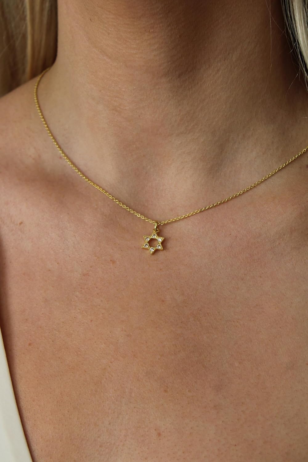 Gold Star of David Necklace for Women | Elegant Jewish Star Pendant | Faith Jewelry for Women | Meaningful Jewelry | Star of David Necklace - Image 3