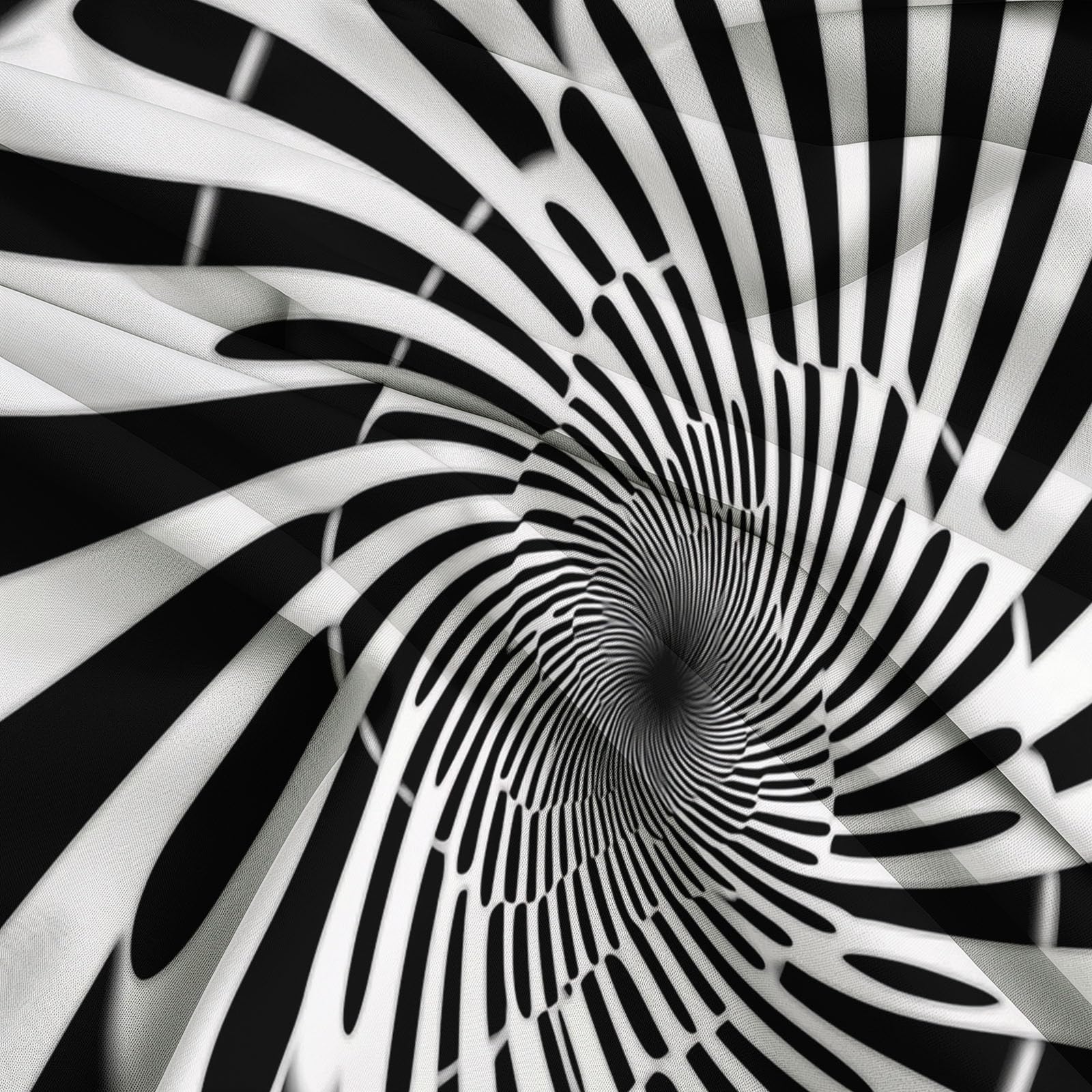 Poszwa na kołdrę 240 x 220 cm z 2 poszewkami na poduszki - Dwustronne spiralne linie iluzja optyczna zestaw pościeli dla dorosłych - 100% mikrofibra komplet pościeli dla 2 osób, biały