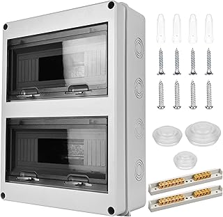 Surface-Mounted Fuse Box: Distribution Box Surface-Mounted, Fuse Box 24 Modules Junction Box IP65 Wet Row Small Distribution Box Surface-Mounted
