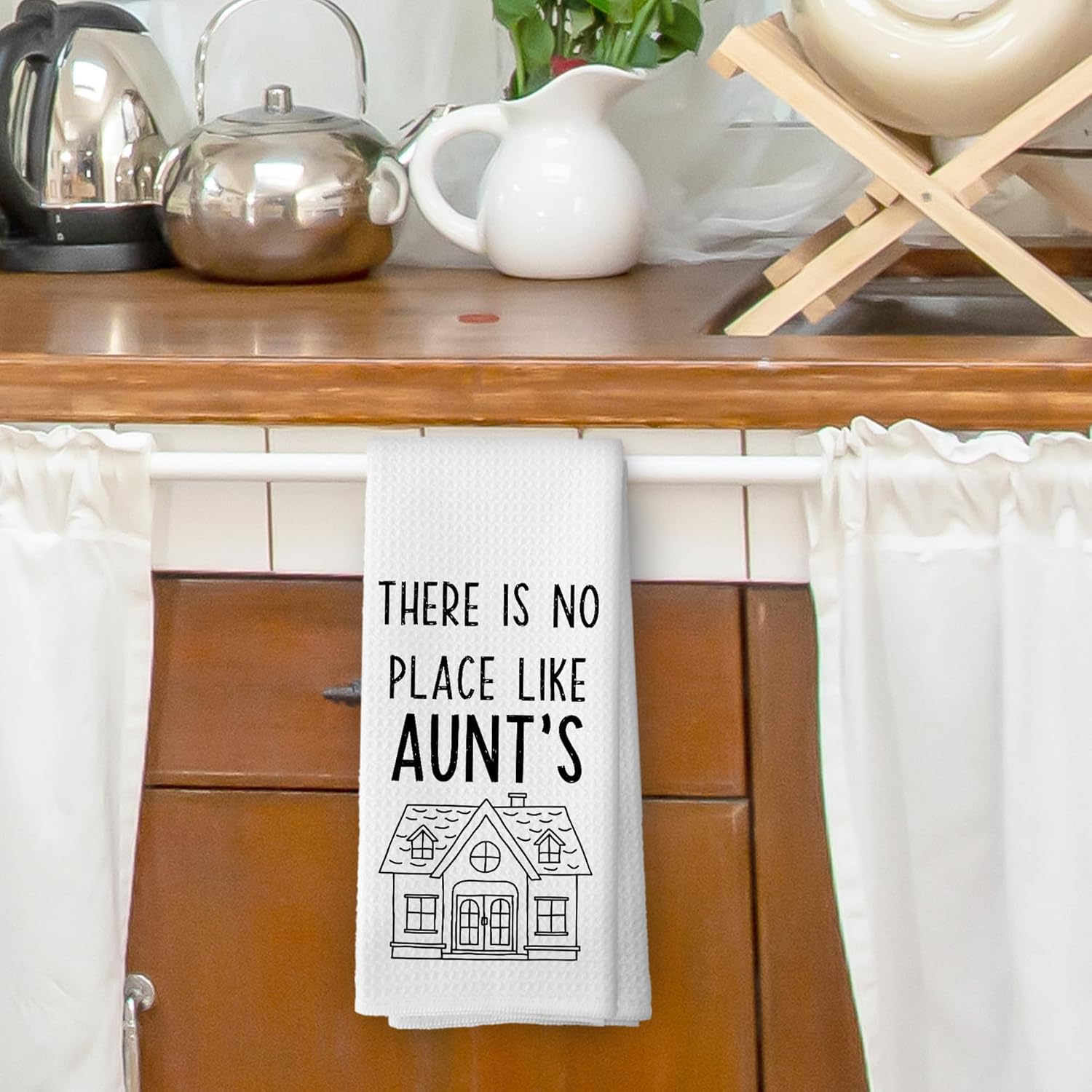 Aunt Gifts Kitchen Towels, Women Kitchen Gift for Aunts, Auntie Gift from Nephew and Niece Decorative Hand Towel Tea Towels 16x24 Inch - Image 2