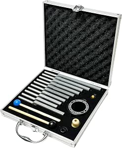 Solfeggio Tuning Fork Set - 10 Silver Tuning Forks Perfect for DNA Healing with Exquisite Aluminum Gift Box (174 Hz, 285 Hz, 396 Hz, 417 Hz, 432Hz, 528 Hz, 639 Hz, 741 Hz 852 Hz, 963Hz)