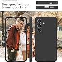 YATWIN Silicone Back Case for Samsung Galaxy S24 Plus, Soft-Touch Phone Back Cover for Samsung Galaxy S24 Plus - Black gallery image