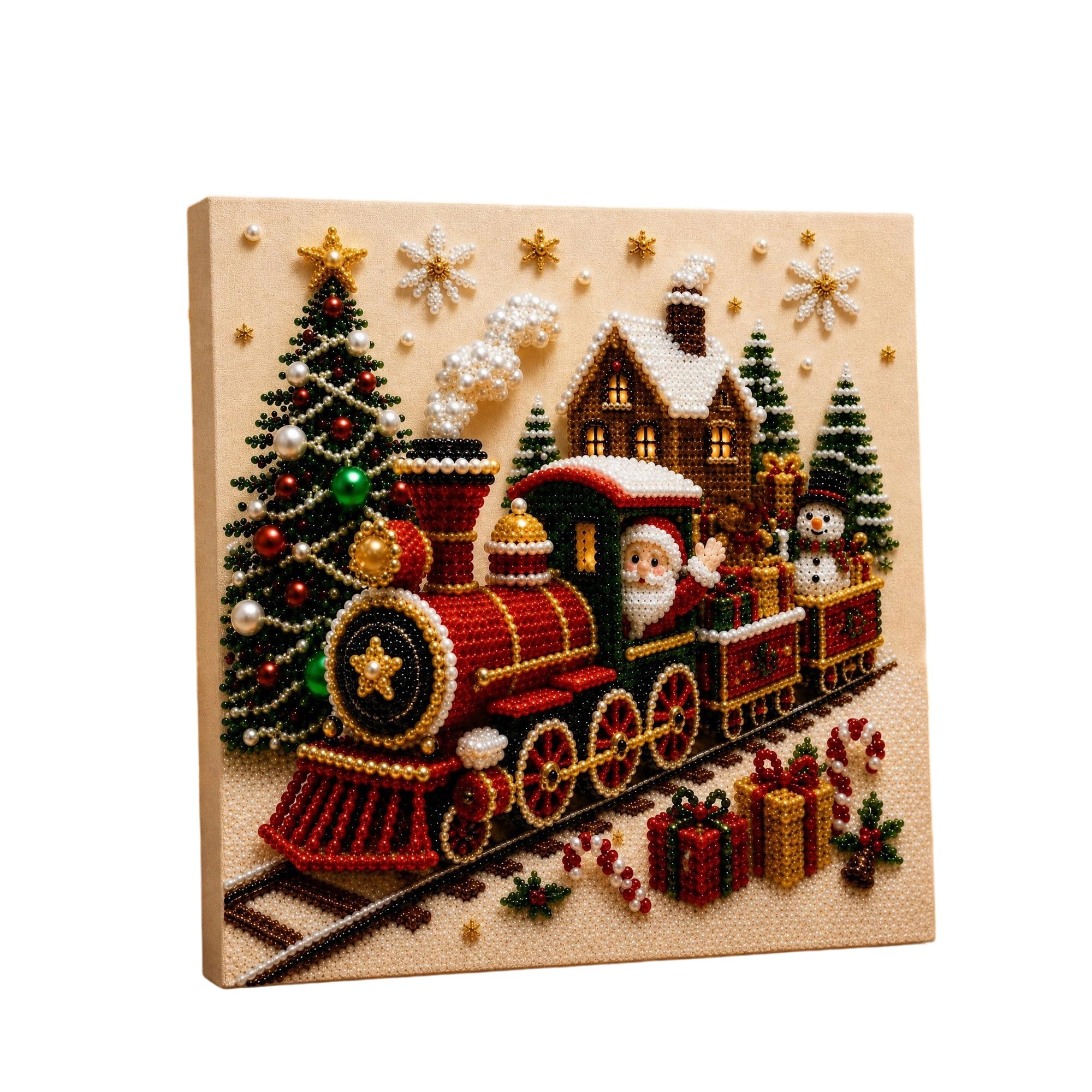 Christmas Pearl Diamond Painting Kit Adults Wall Art DIY Home Decor Gift — image 1