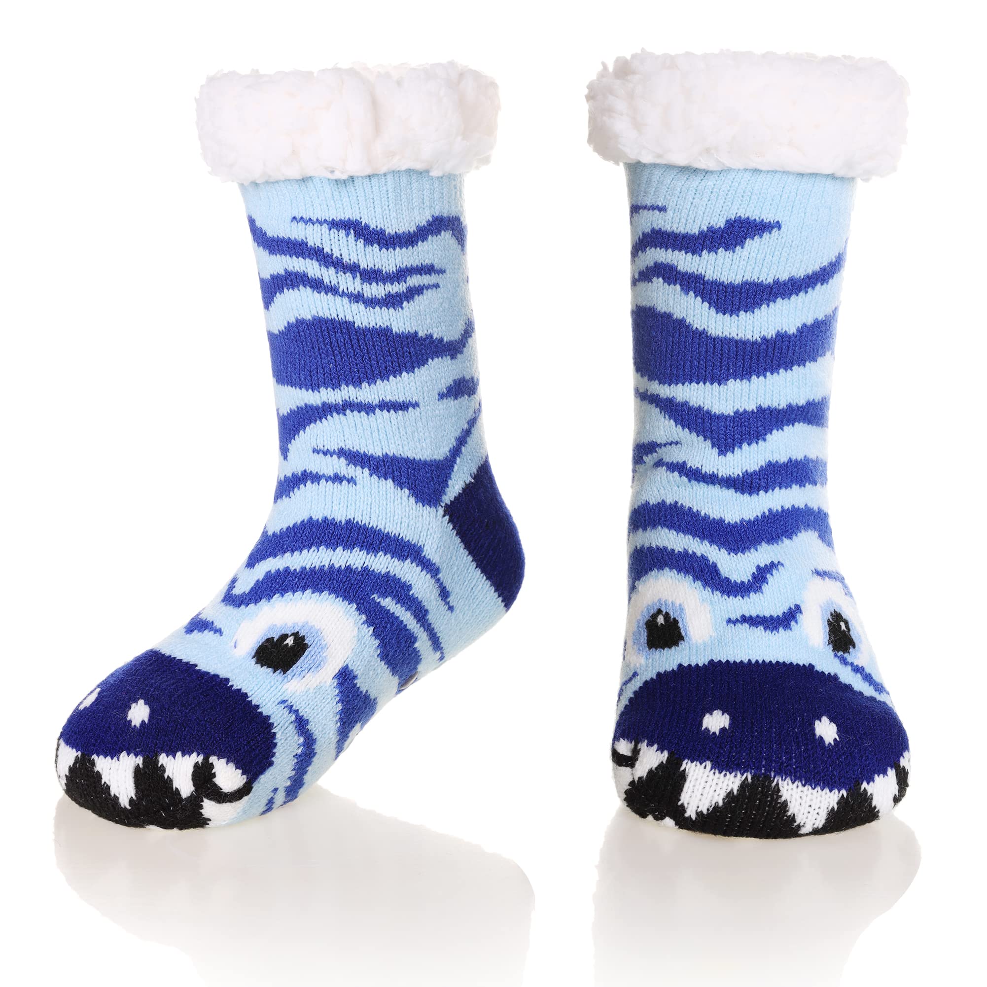 SeeyAN Kids Boy Girl Soft Thick Warm Slipper Socks Winter Fleece Fuzzy Non-Skid Children Home Socks