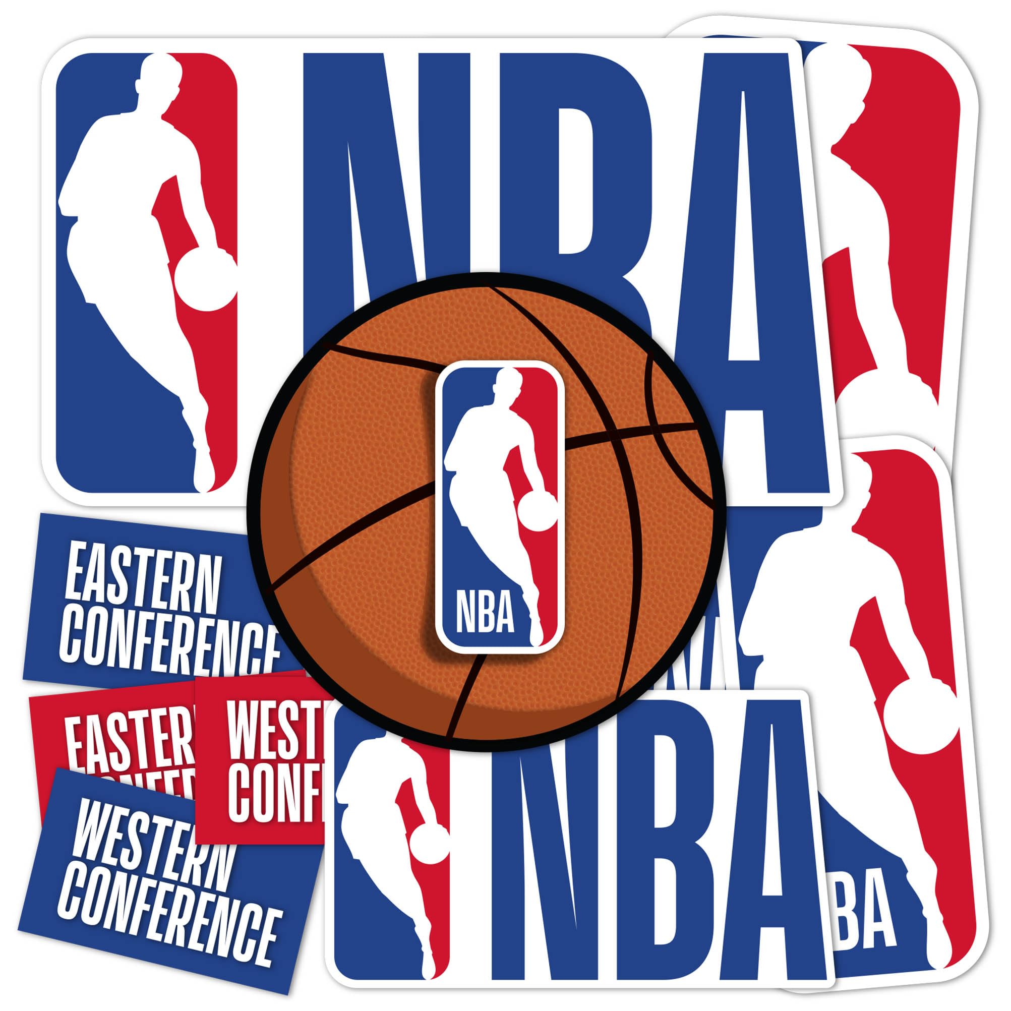 Autocollant vinyle Ligue NBA type 2-1 pour gourde et voiture