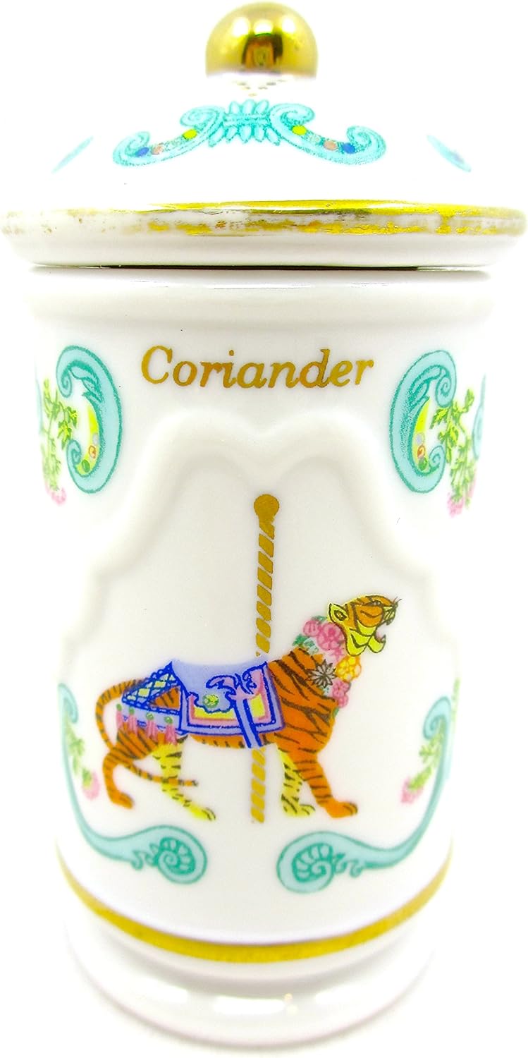 Lenox Porcelain Carousel Spice Jar Coriander Spice Racks