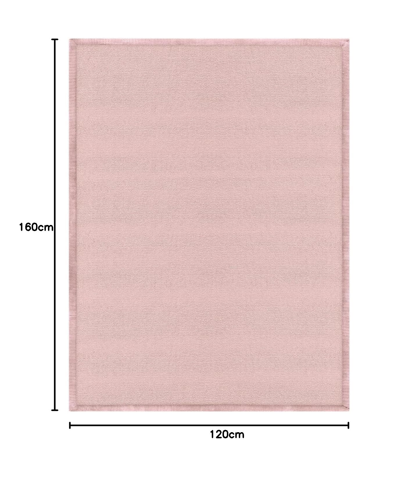 TT Home Krabbelmatte Babyzimmer Teppich Spielmatte Kinder Unifarben rutschfest Flauschig, Farbe: Rosa Pink, Größe:120x160 cm