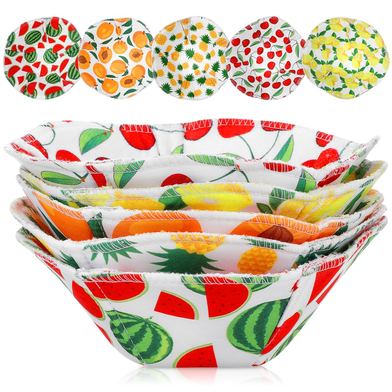 5Pcs Insulated Microwave Bowl Cozy Holders Multipurpose Hot Heat Proof Plate Holder to Prevent Hand from Heat and Maintain Food Warm Kitchen Gadgets