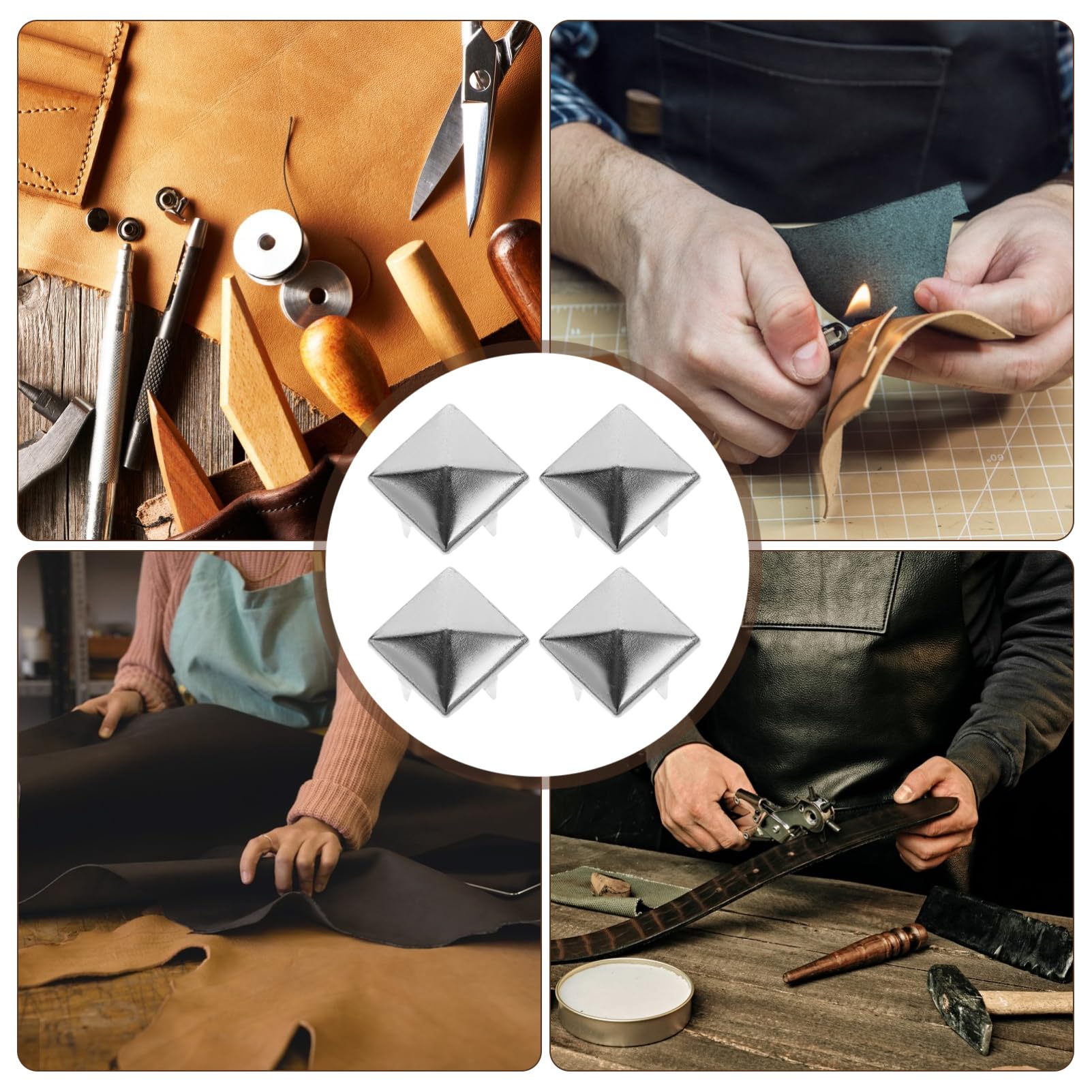 Gogogmee 100Pcs Claw Studs Decorative Rivets for DIY Clothing Bags and Shoes Stylish Accessories for Creative Dressmaking Projects