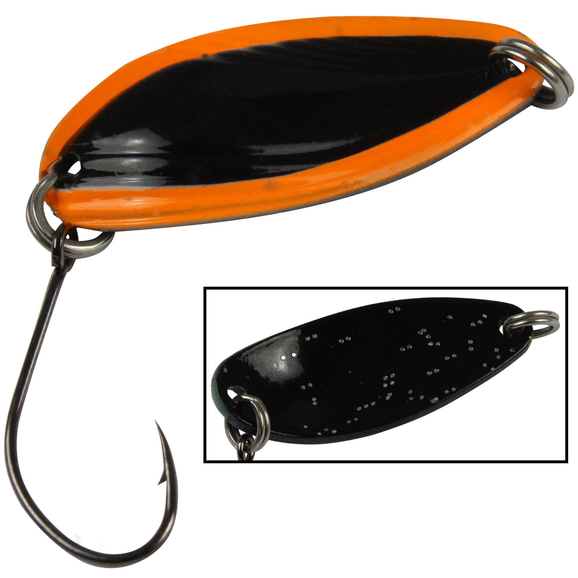 FTM Spoon Dragon Forellenblinker 2,5g - Schwarz-Gold-Orange-Lila Für Angler