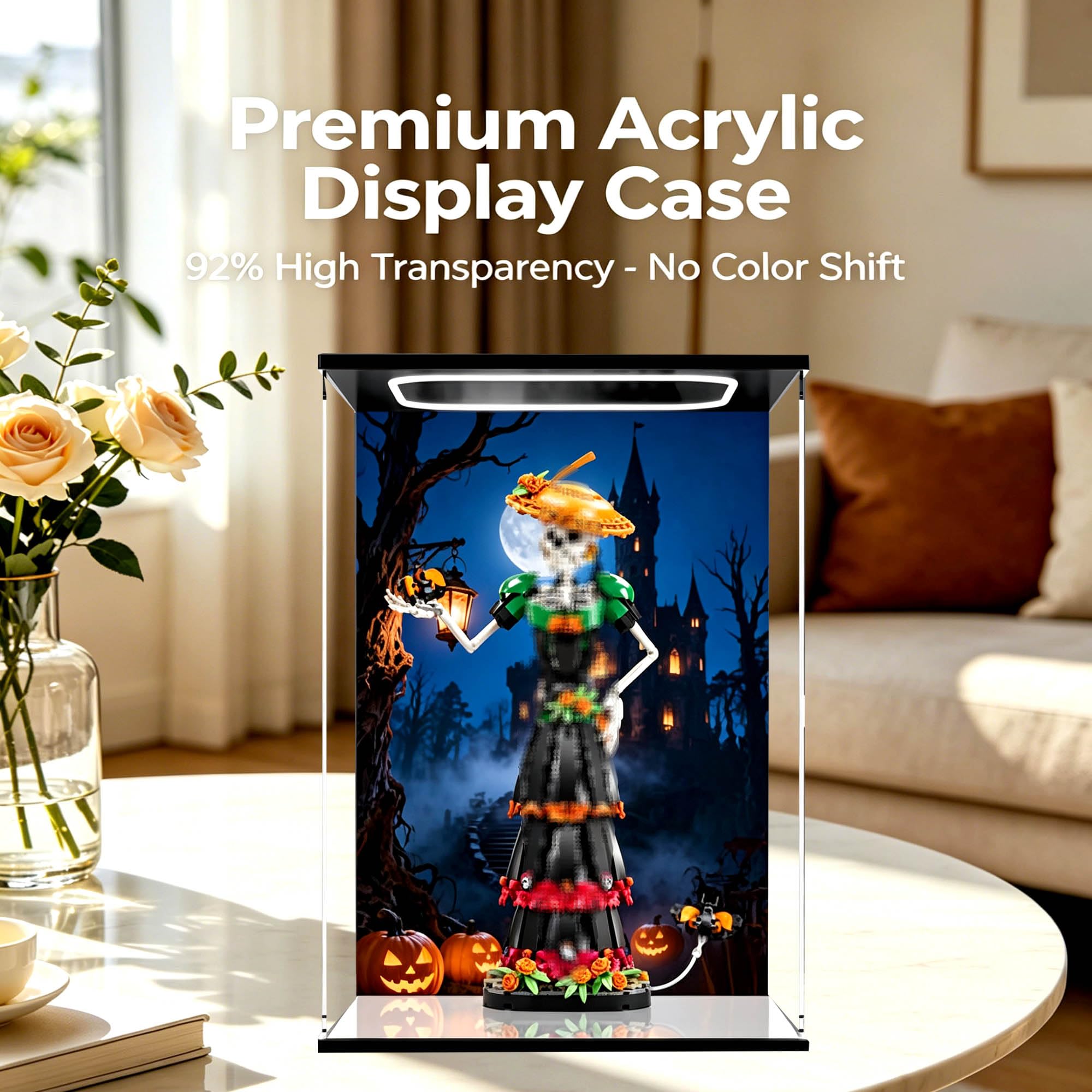 Vetrina compatibile con Le-go 21372 Skeleton Sets (Lightbox 1)