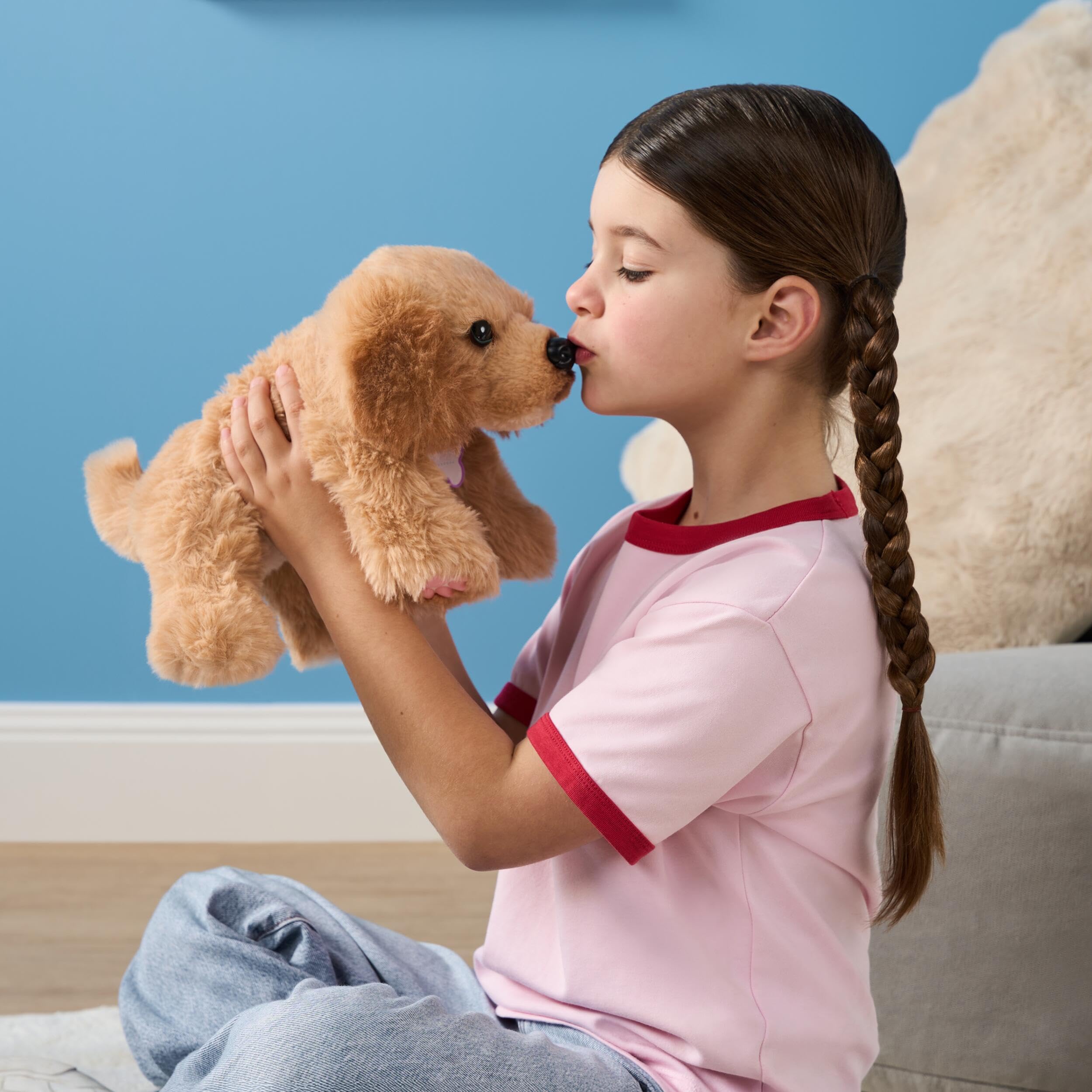 Little Live Pets My Really Real Puppy - Bailey - Peluche Interactivo con +60 Sonidos y reacciones - 32,8 cm - Parpadeo Realista - Come y emite Sonidos como un Perrito de Verdad - A Partir de 4 años