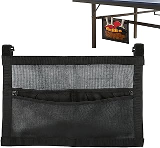 卓球ラケット収納ケース - 調整可能ストラップ付き 大容量メッシュスポーツ収納 - テニスボール ラケット収納ポーチ,家庭 クラブ 学校 トレーニング 屋内 屋外 壁面 テーブル下 レクリエーション