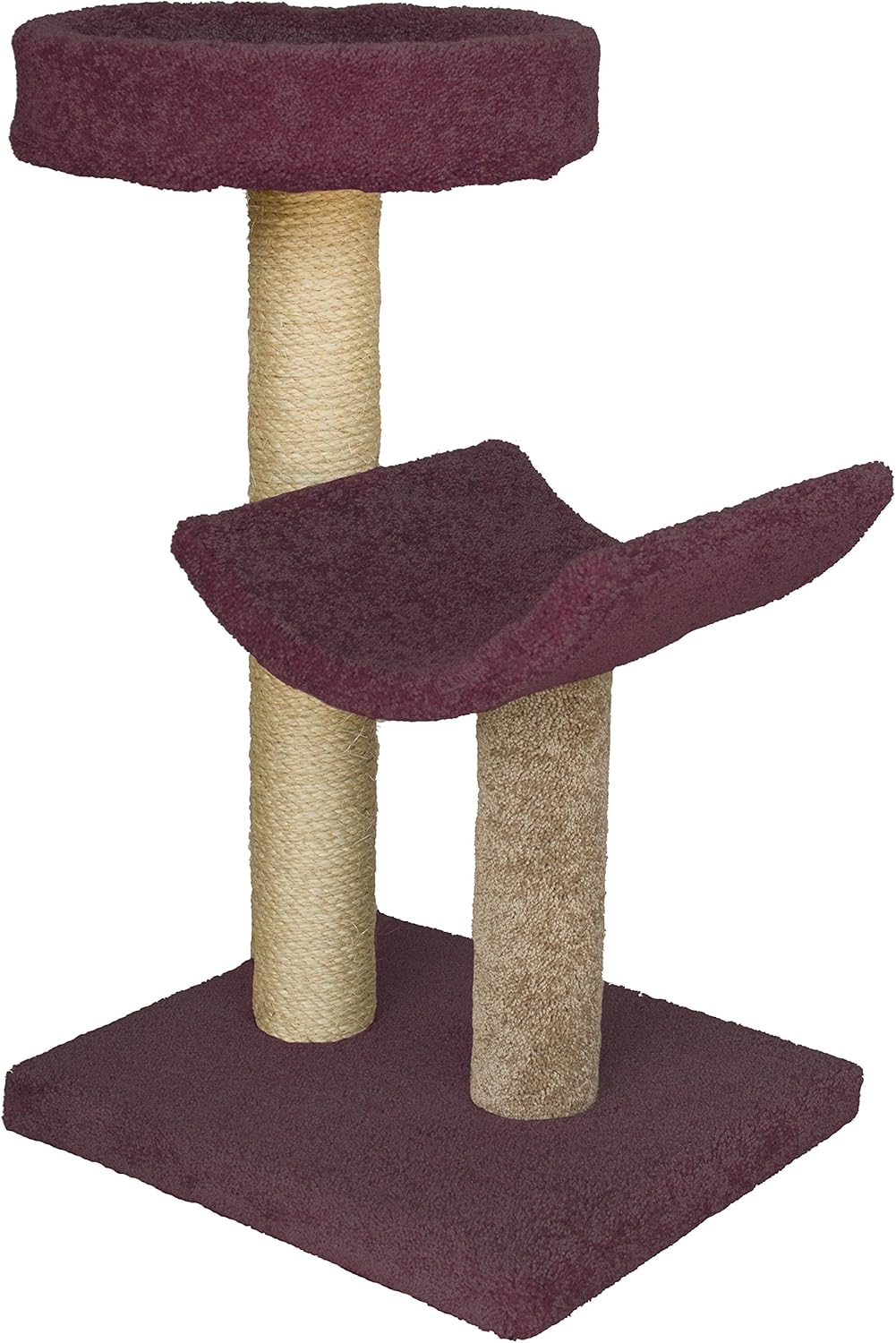 Molly and Friends MF23bg/b TwoTier Scratching Post Furniture, Burg