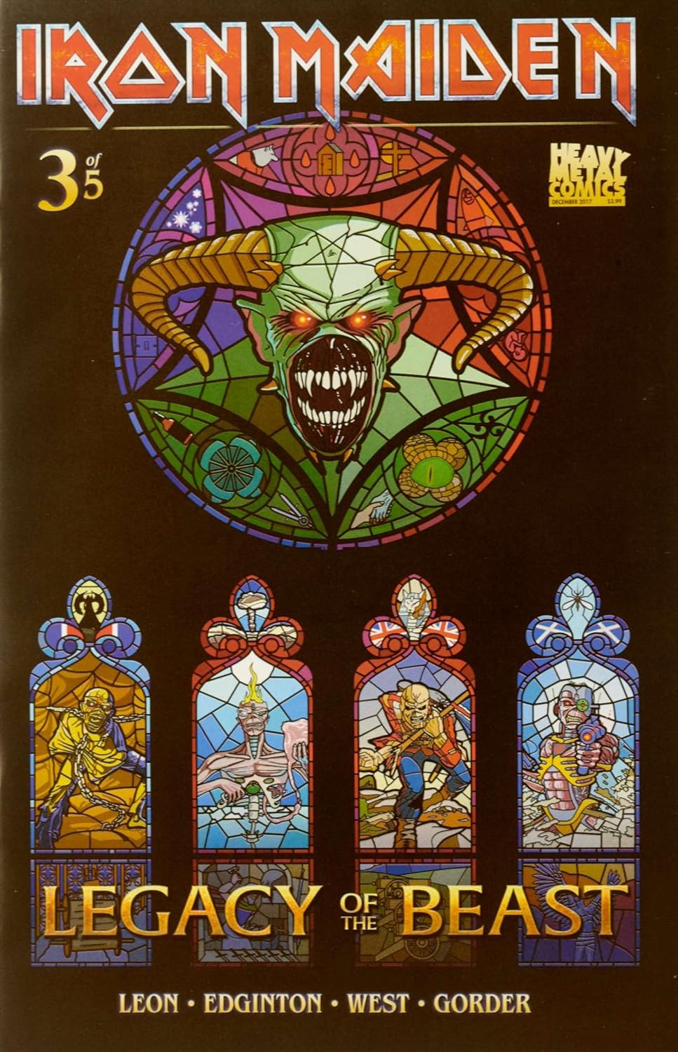 Amazon.com: Iron Maiden: Legacy of the Beast #3B VF ; Heavy Metal comic ...