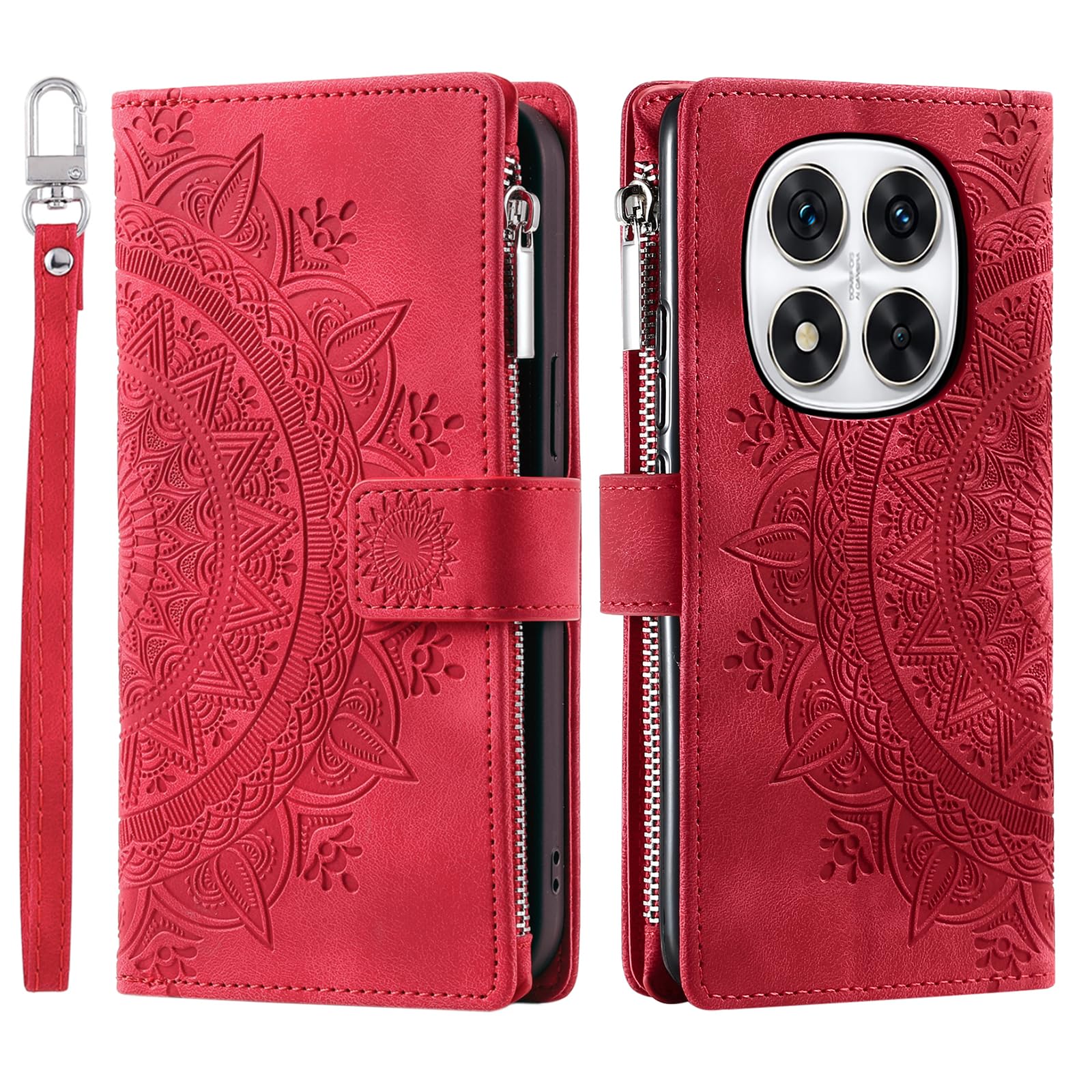 Housse Xiaomi Redmi Note 14 Pro 5G avec Porte-Cartes Floral - 8