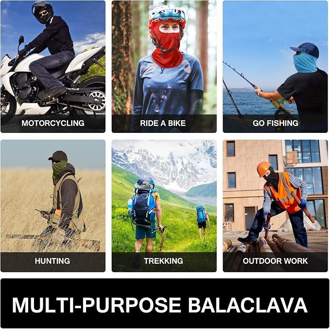 Balaclava para Moto y Esquí SUNLAND Protección Ligera miniatura 6