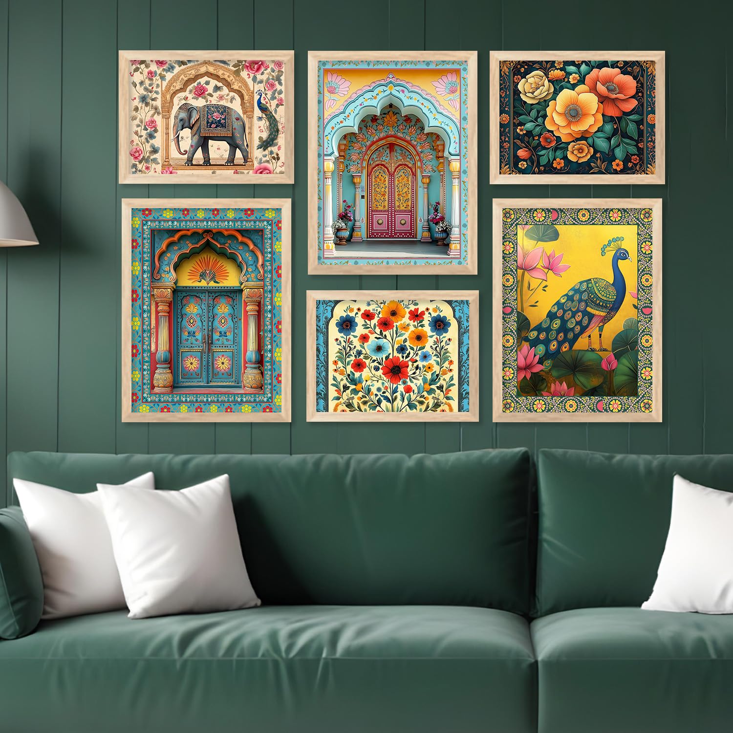 Kotart Traditional Indian Wall Art Madhubani Paintings for Living Room ...