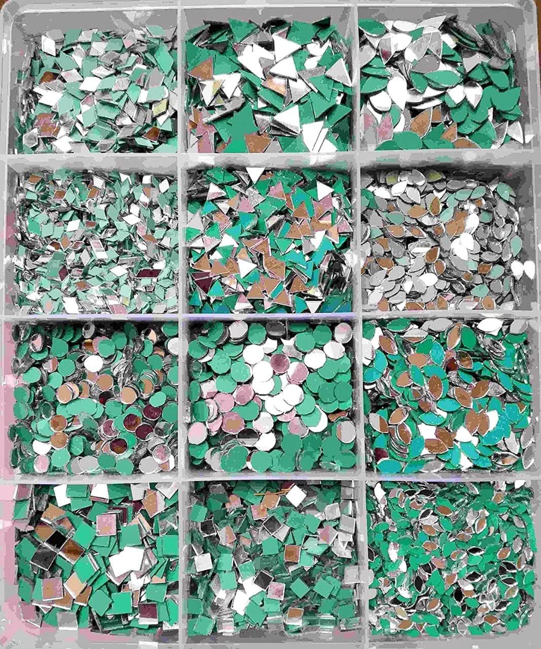 SADHUSADHYA 12 Shape DIFFERANT Mirror in 1 Category 100PCS.Total(1200)