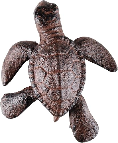 Moby Dick Figura de tortuga marina de arrecife tropical náutica de hierro fundido