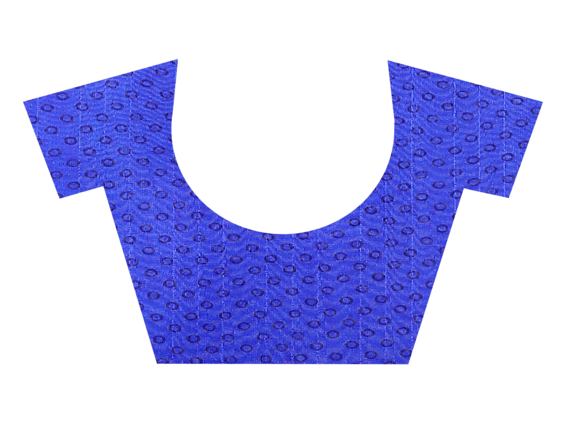 Shasmi Sari da donna in seta stampata con blusa Khadi 1 arancione blu e reale, Arancione e Blu Reale, taglia unica