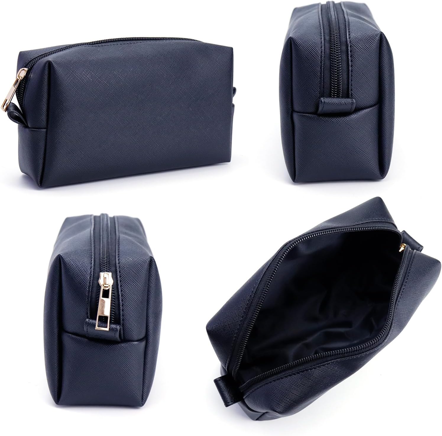 Travel Makeup Bags Set, 3-Piece Large Toiletry Organizer, Multi-Size Cosmetic Bags with Zipper (Black) - Image 3