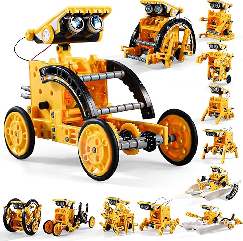Miniatura 7 de Lucky Doug Kit de robot solar STEM 12 en 1, juguetes de regalo para niños de 8, 9, 10, 11, 12, 13 años, juego de experimentos de ciencia de