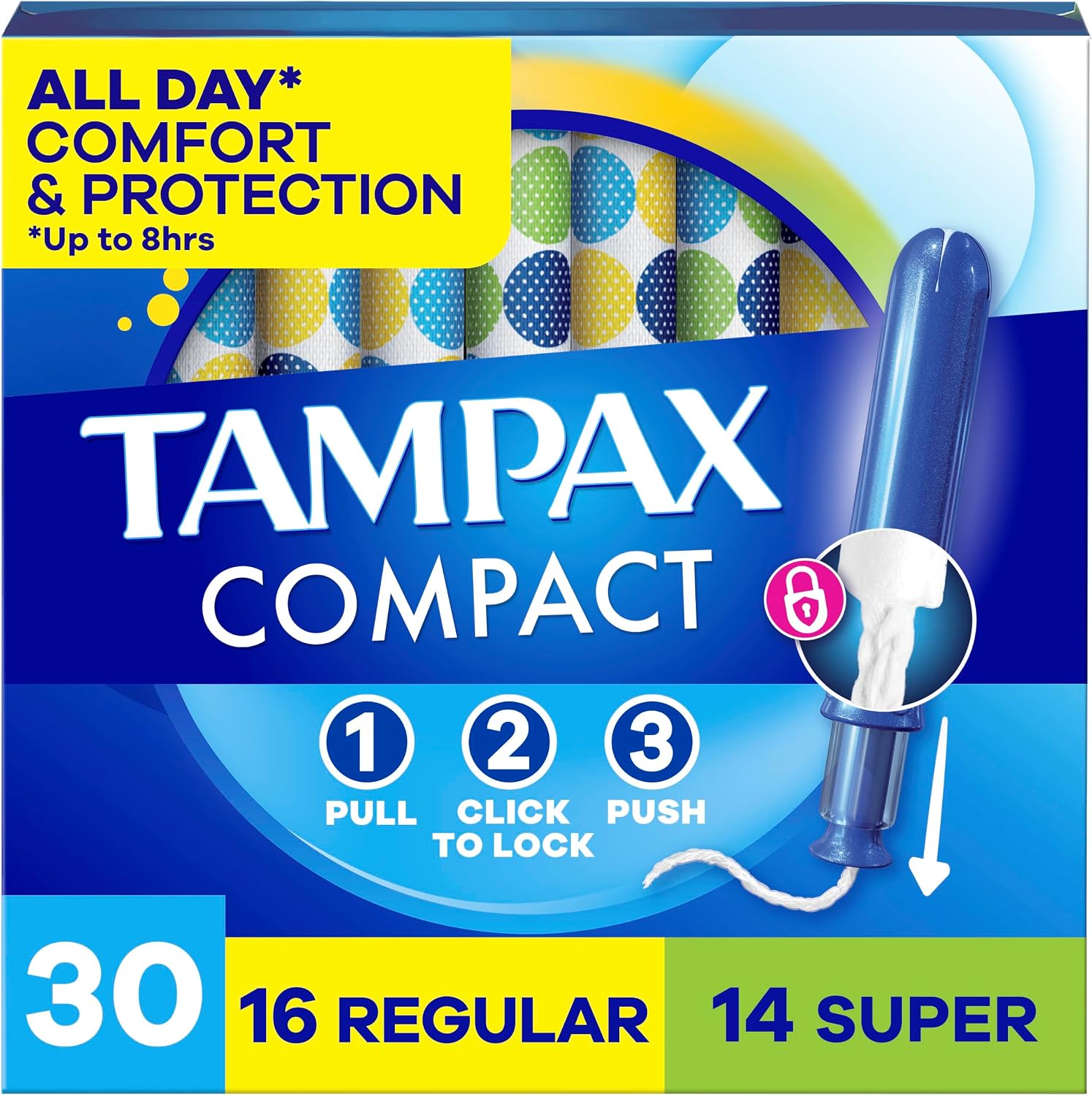 Tampax Pocket Pearl Plastic Tampons Regular/Super Multipack, Unscented, 34 Count (Packaging May Vary)