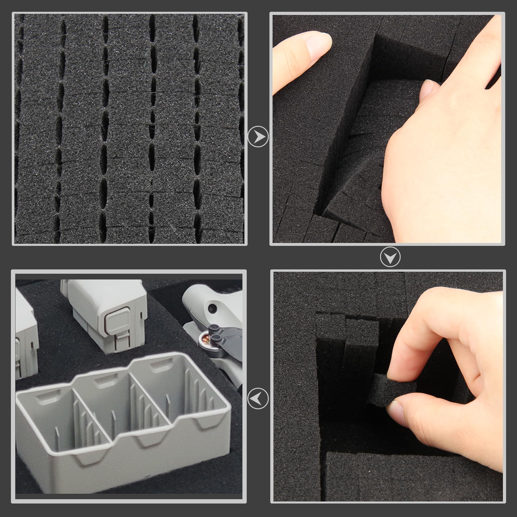 Custodia rigida in EVA con schiuma personalizzabile, adatta per fucili, attrezzature, attrezzature fotografiche all'aperto, strumenti elettronici di precisione e tutti i tipi di strumenti di