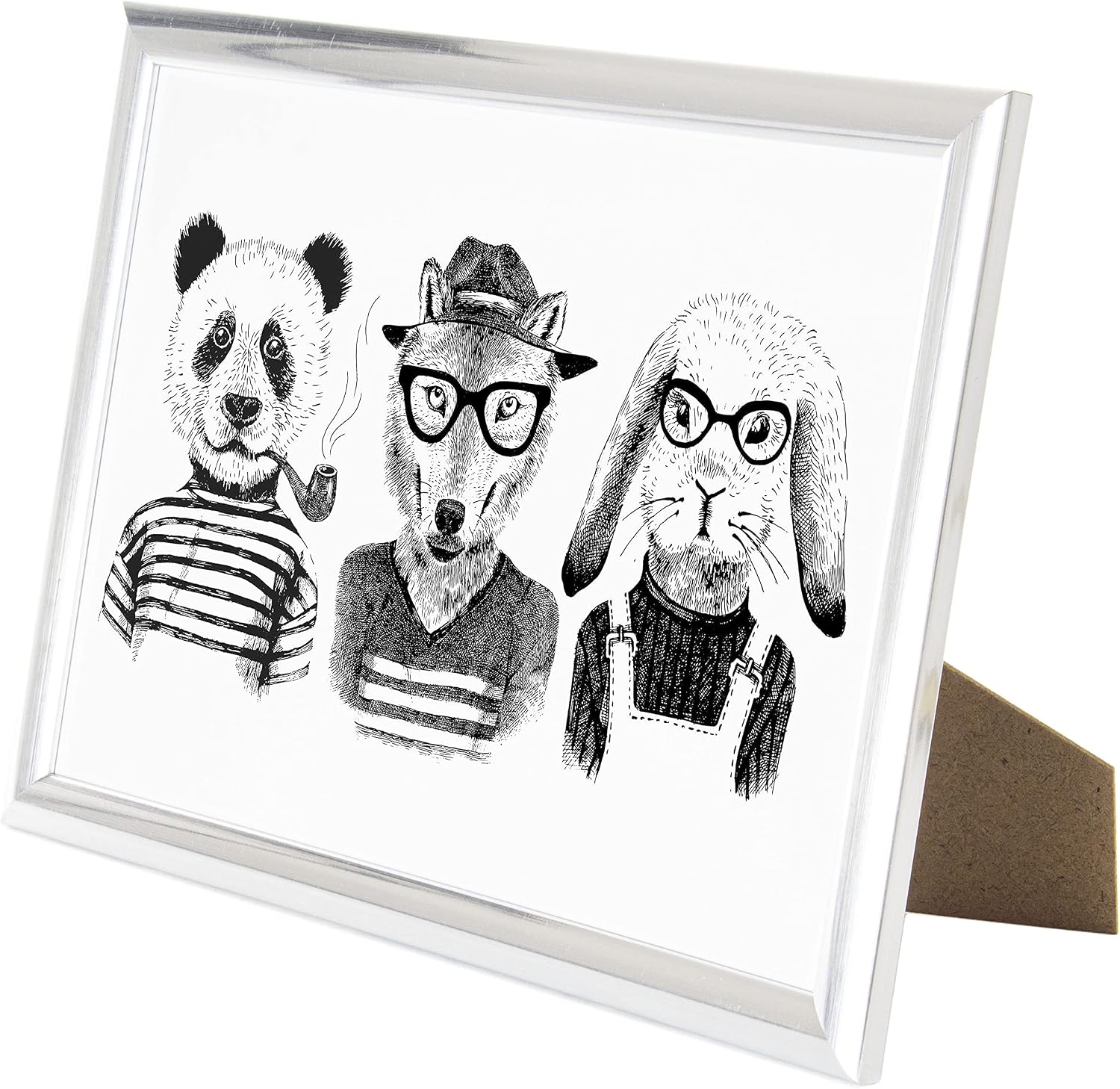 Clay:Roberts A4 Silver Photo Frame, Picture Frame, Certificate and Document Frame, Wall Mountable and Table Top